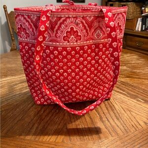 Vera Bradley Red Paisley Tote Bag